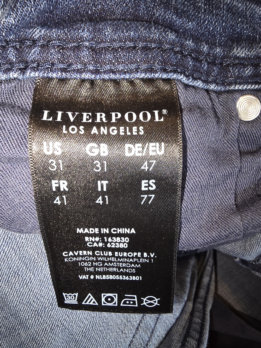 Liverpool Dark Blue Denim Jeans - Picture 4 of 6